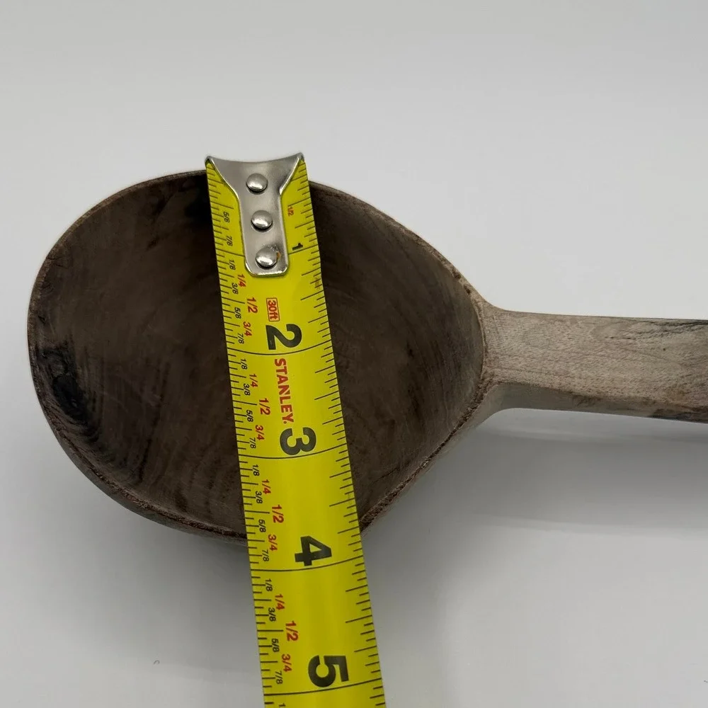 Vintage‎ Hand Carved Wooden Scoop Ladle Rustic Farmhouse Primitive Grain Server